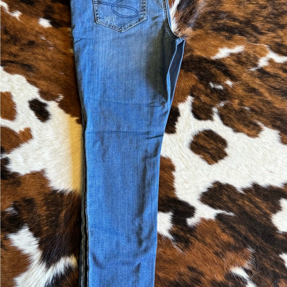 Seven 7 Vancouver Mid Rise Skinny Jeans Size 8 Embroidered Boho Hippie Denim - Picture 11 of 12